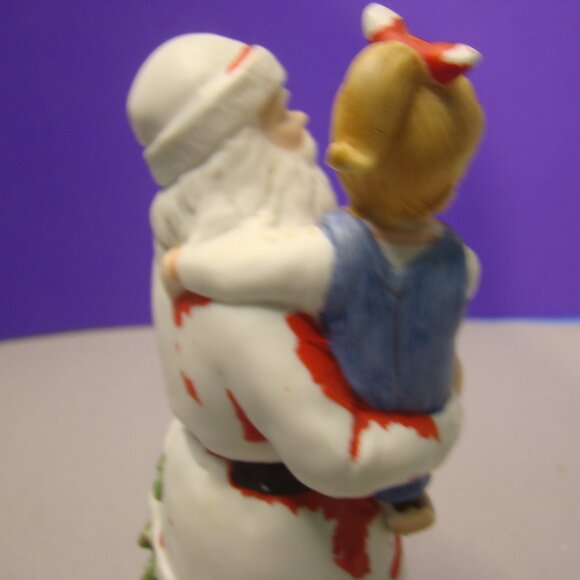 1985 Denim Days "I Love Santa" Figurine - #8951 Interiors Homco Vintage - Picture 14 of 16